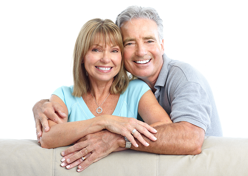 Senior Happy Couple With Dental Implants From A Better Smile Family Dentistry