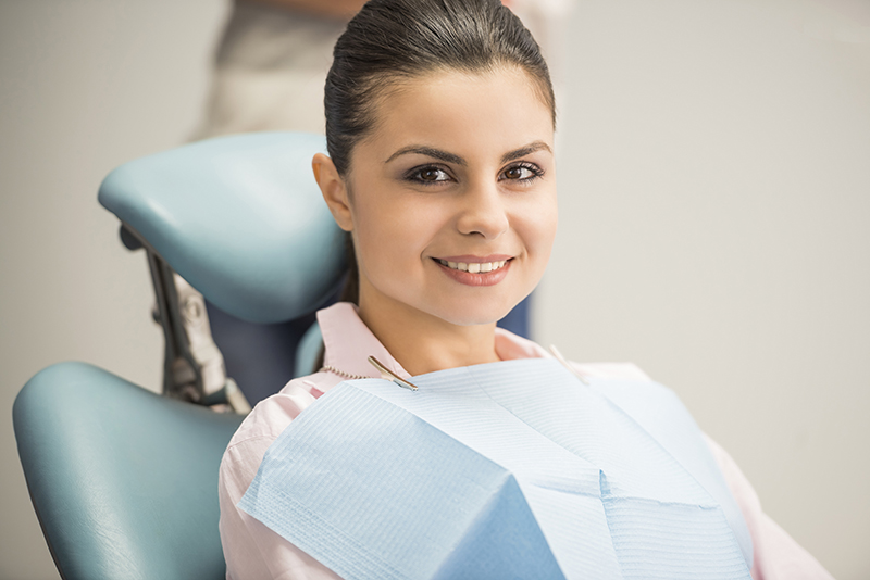 Woman at the dentist